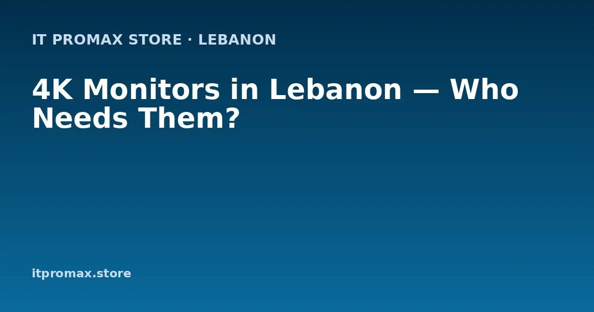 4K Monitors in Lebanon — Who Needs Them?