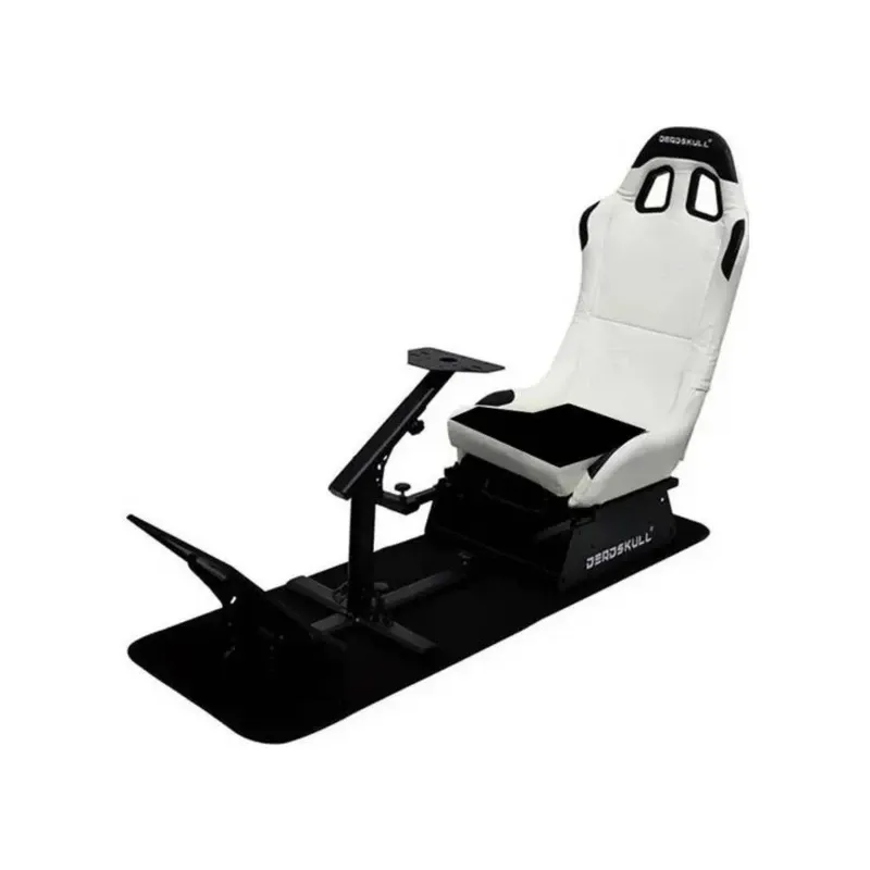 DeadSkull Racing Seat Gaming Chair Simulator For All Steering Wheesl Models - white