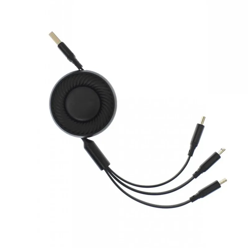 AWEI 3-in-1 Retractable Type-C Fast Charging Cable with Multiple Connectors | CL-136