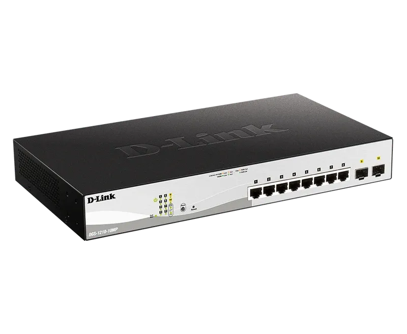 D-Link Managed PoE Switch 10 Port 8 PoE 2 SFP Combo | DGS-1210-10P