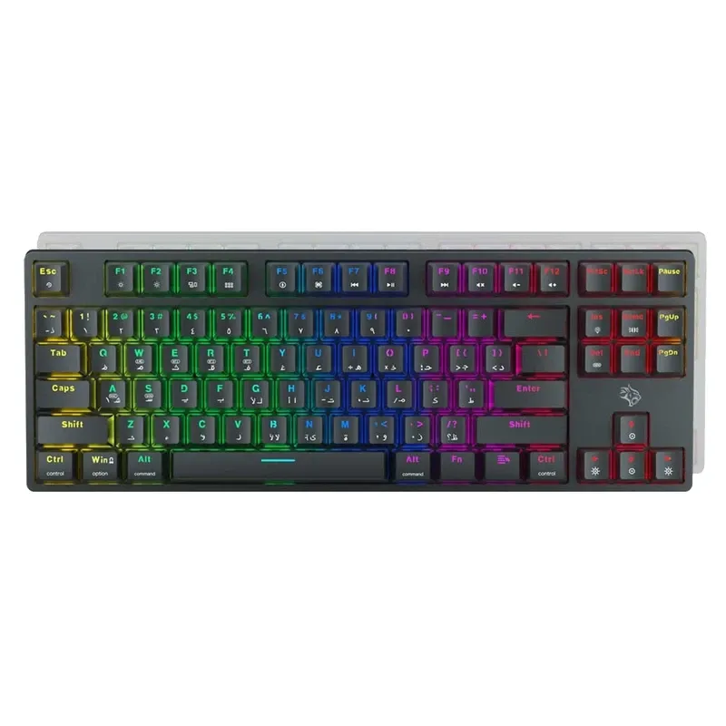 Porodo Gaming TKL Gaming Keyboard 3-IN-1 Mechanical Keyboard - Blue Switch | PDX220-BSW