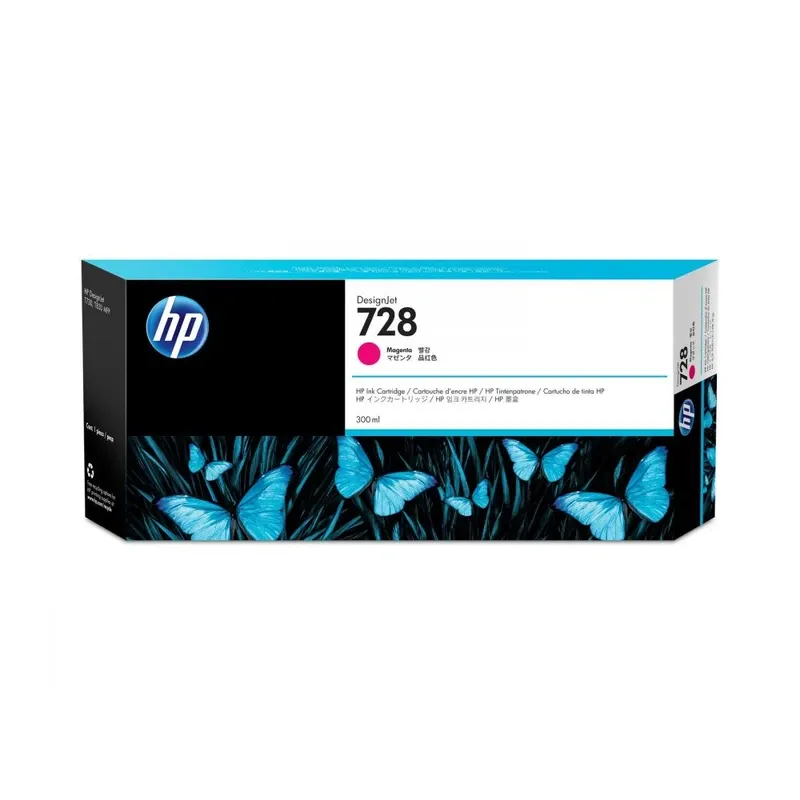 HP 728 300-ml Original DesignJet Ink Cartridge - Magenta | F9K16A