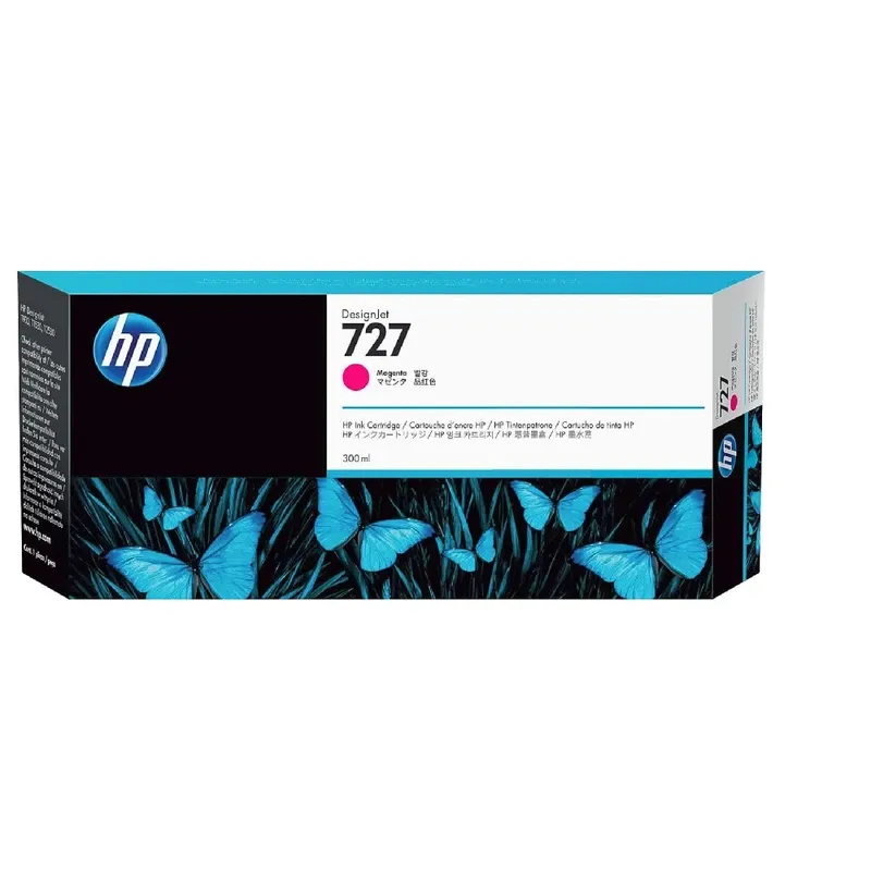 HP 727 300-ml Original DesignJet Ink Cartridge - Magenta | F9J77A