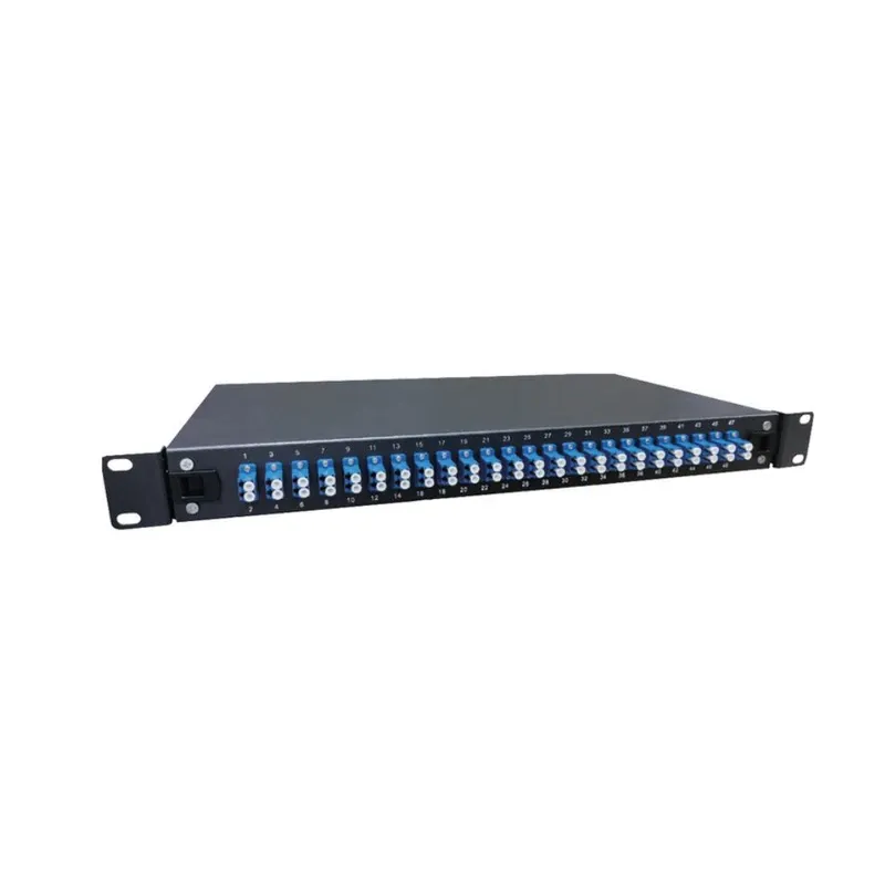 EussoNet 24 Port Fiber Patch Panel Fully loaded with LC/Duplex Adapters and Pigtails | EU-F48LC