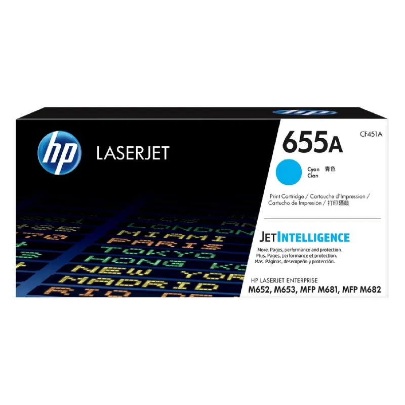 HP 655A Original LaserJet Toner Cartridge - Cyan | CF451A