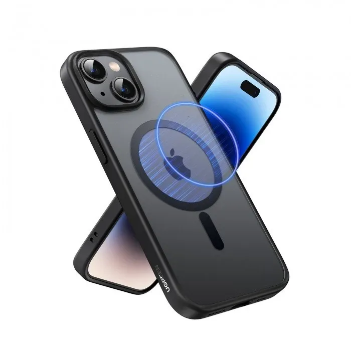 UGREEN Black Frame Frosted Back Plate Magnetic Protective Case for Iphone 15 Pro| 25402
