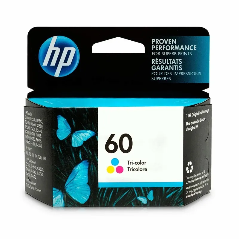 HP 60 Tri-color Original Ink Cartridge (CC643WN)