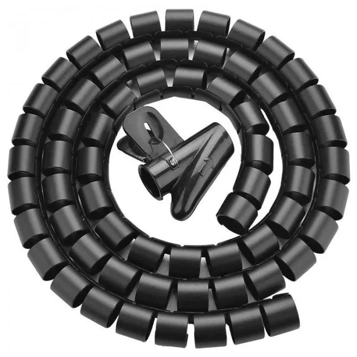 UGreen Spiral Cable Zipper Organizer Tube 5M Black | 30820
