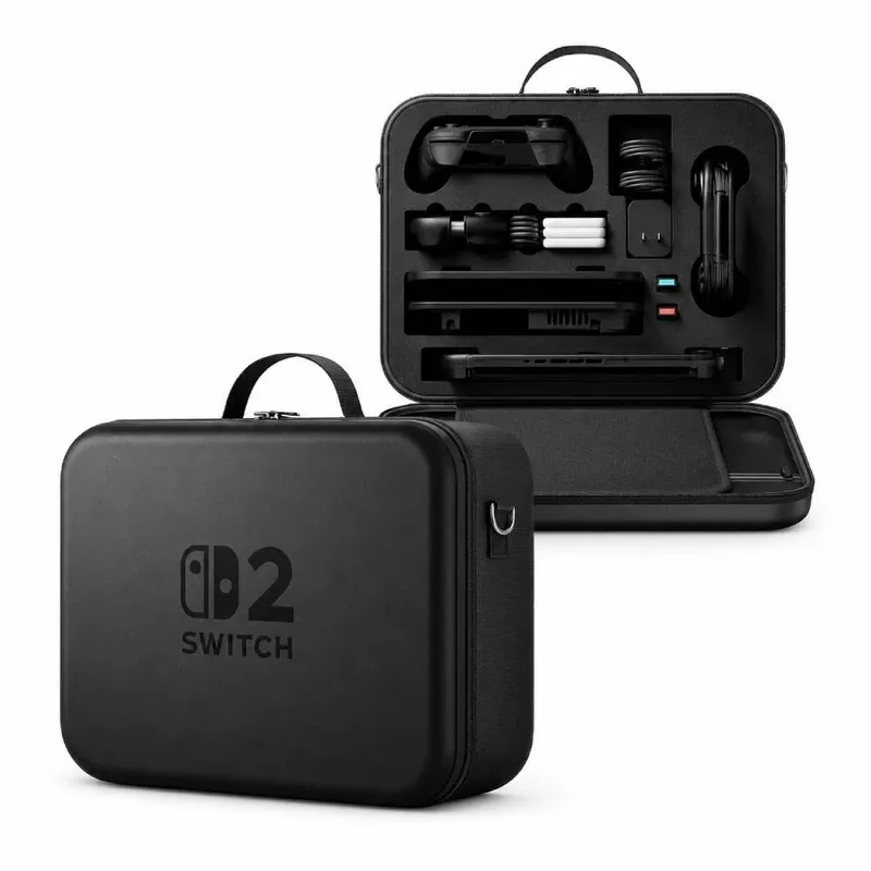 Nintendo Switch 2 All In One Travel Carrying Storage Case - Black