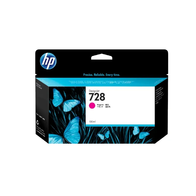 HP 728 130-ml Original DesignJet Ink Cartridge - Magenta | F9J66A