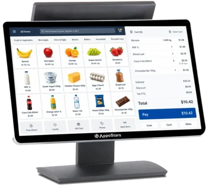 AppoStars AP-A6-G8-256 18.5″ Touch POS System – Core i5 8th Gen – 8GB RAM – 256GB SSD