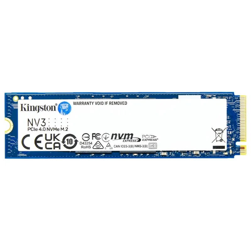 Kingston NV3 1TB PCIe 4.0 NVMe SSD – Ultra High-Speed 6000MB/s, M.2 2280, High-Performance Storage (SNV3S-1000G)
