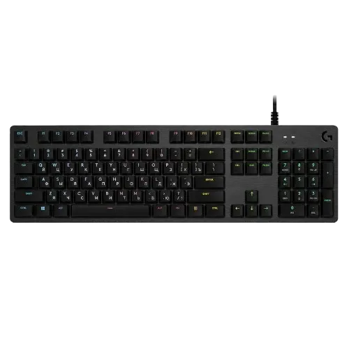 Logitech G512 Carbon LIGHTSYNC RGB Mechanical Gaming Keyboard with GX Blue Clicky Switches - English/Russian | 920-008948