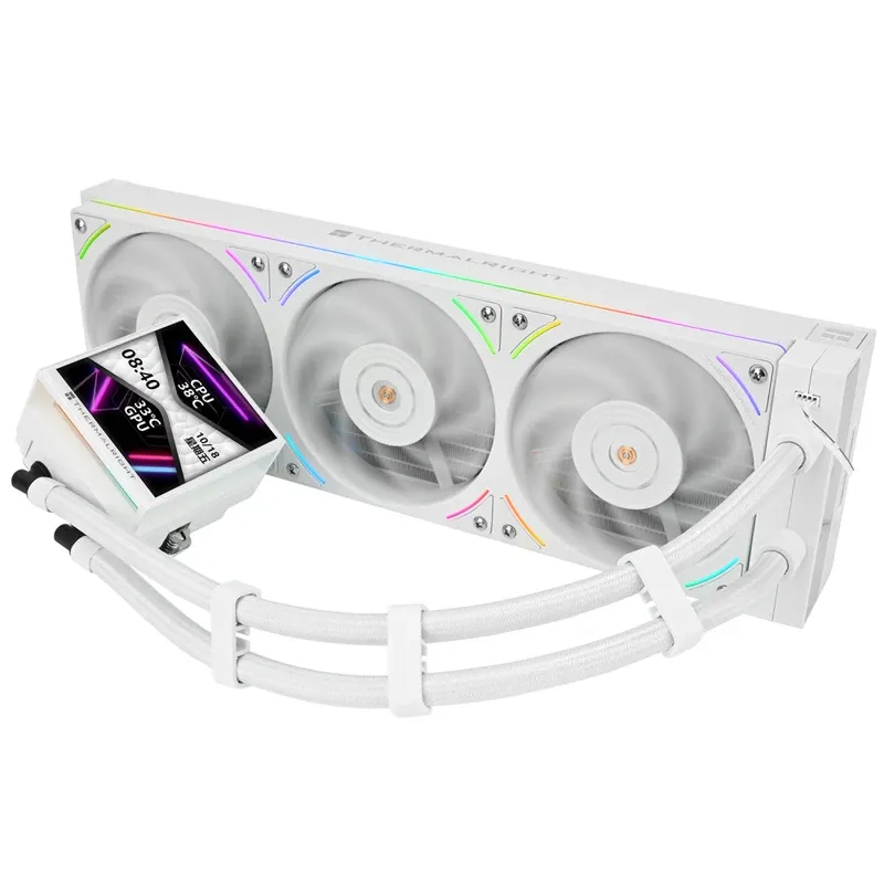 Thermalright Hyper Vision 360 UB Liquid CPU Cooler ARGB White with LCD Screen