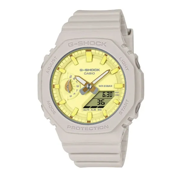 Casio G-SHOCK Nature’s Color Casual Women Analog-Digital Watch - Beige & Yellow | GMA-S2100NC-4ADR