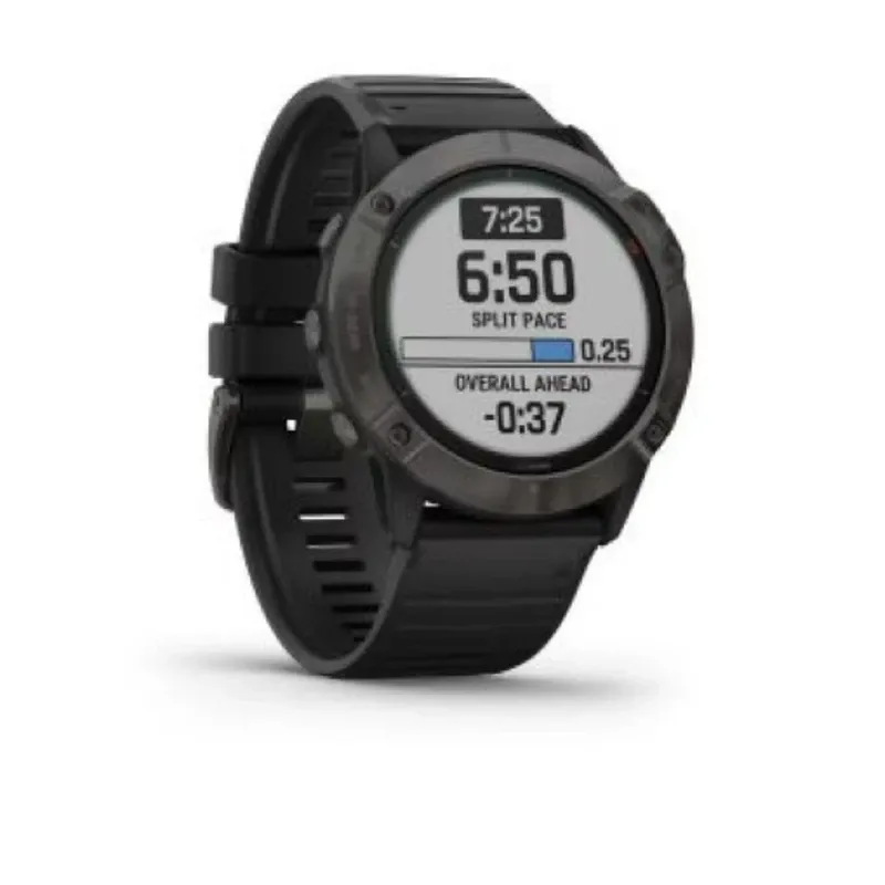 Garmin Fenix 6X Pro Solar - Titanium Carbon Grey DLC with Black Band | 010-02157-21X