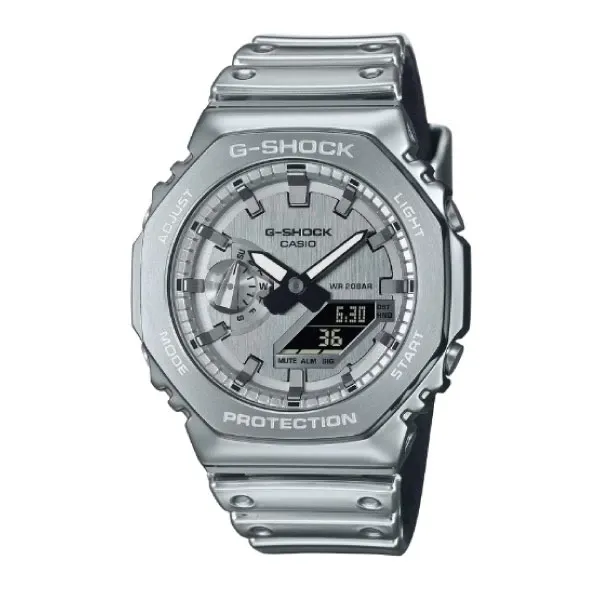 Casio G-SHOCK Fine Metallic Series Men Watch - Silver | GM-2100YM-8ADR