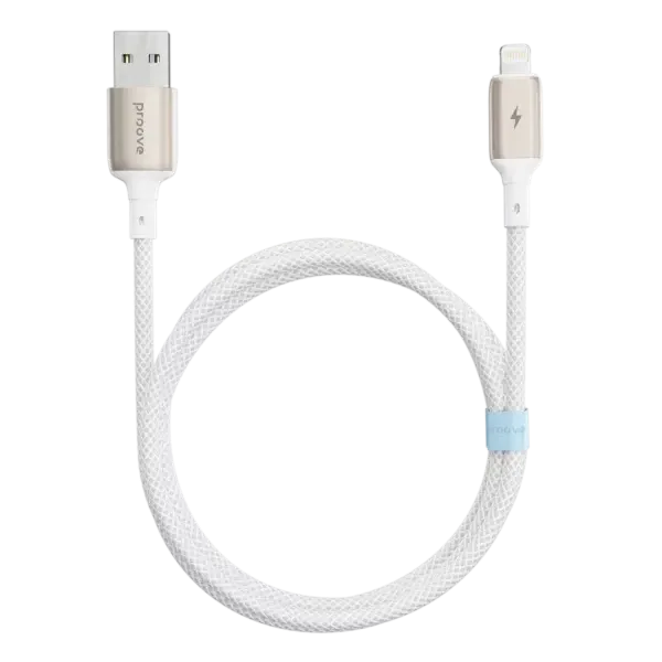 Proove Dense Metal USB-A to Lightning Cable 2.4A 1m - White | CCDM20001102