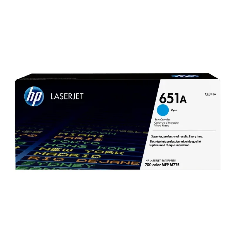 HP 651A Original LaserJet Toner Cartridge - Cyan | CE341A