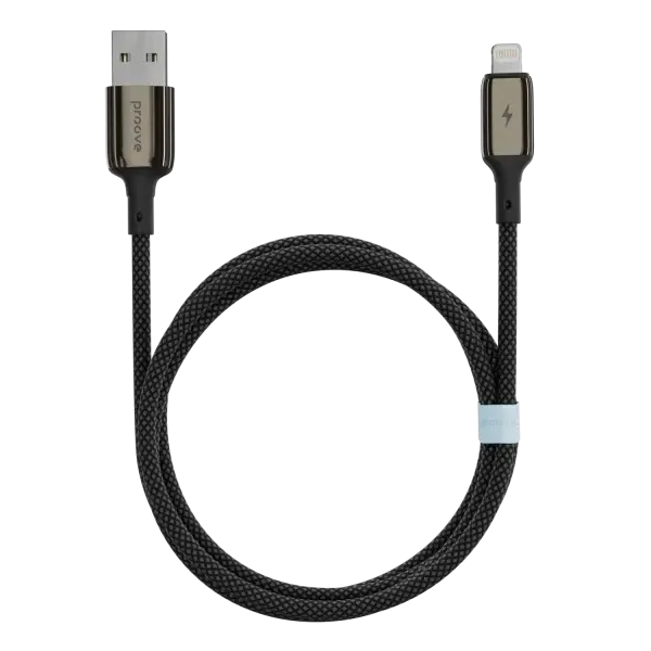 Proove Dense Metal USB-A to Lightning Cable 2.4A 1m - Black | CCDM20001101