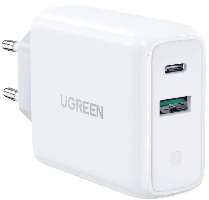 UGREEN Dual Port USB-C & USB-A Smart & Fast Charger Adapter | 60468