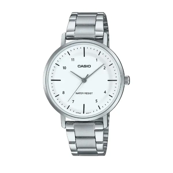 Casio Women 3-Hand Watch - Silver / White | LTP-VT03D-7BDF