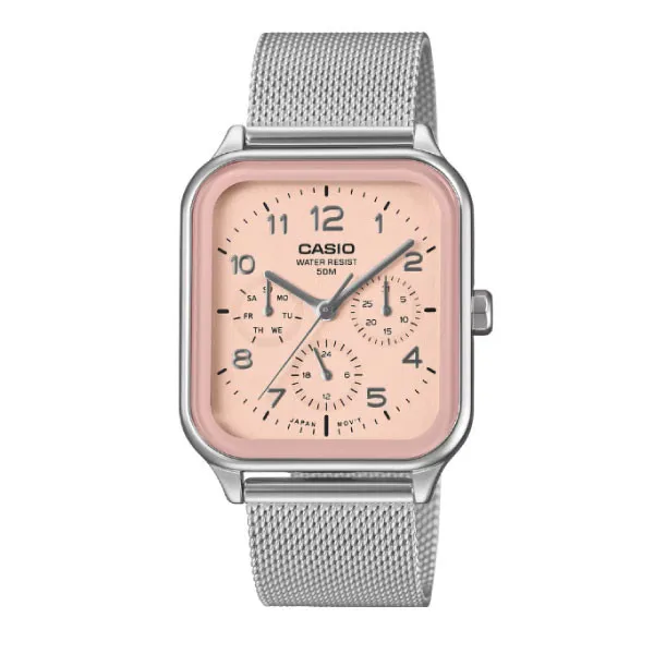 Casio Men 3-Hand Watch - Pink / Silver | MTP-M306M-4AVDF