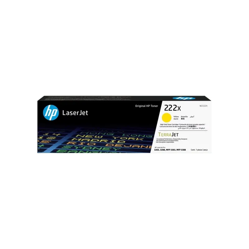 HP 222X High Yield Original LaserJet Toner - Yellow | W2222X