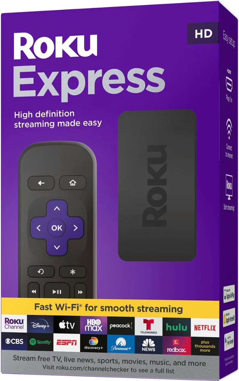 Roku Express (New, 2022) HD Streaming Device | 3960R