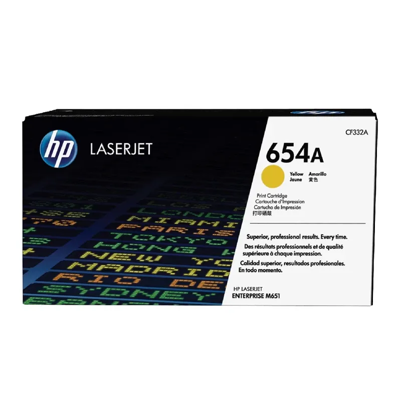 HP 654A Original LaserJet Toner Cartridge - Yellow | CF332A