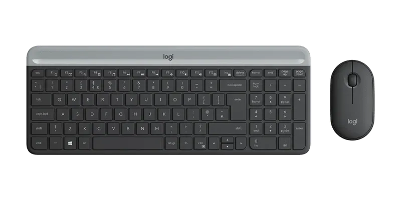 Logitech MK470 Slim Wireless Keyboard & Mouse Combo - English Layout