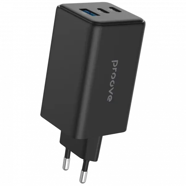 Proove Pocket GaN Max 100W Wall Charger 2 Type-C + USB - Black | WCPG10012201
