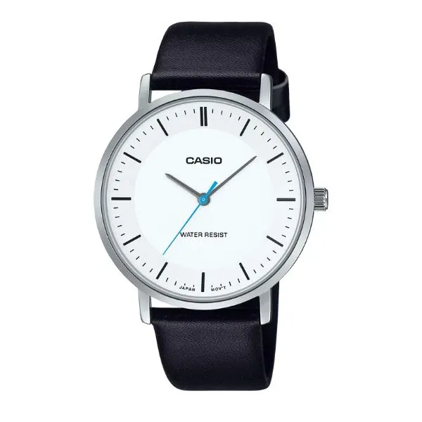 Casio Men 3-Hand Watch - Black / White | MTP-VT04L-7EDF