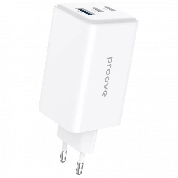 Proove Pocket GaN Max 100W Wall Charger 2 Type-C + USB - White | WCPG10012202