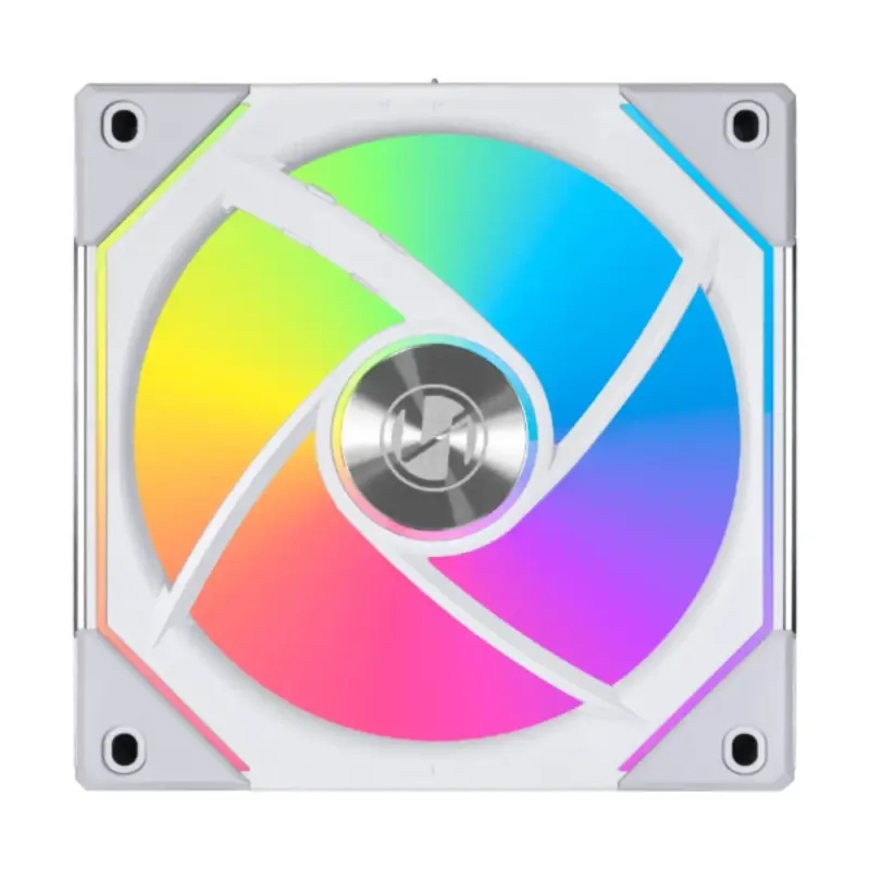 Lian Li UNI FAN SL-INF 120 Infinity Mirror ARGB Case Fan — 120mm PWM, Fluid Dynamic Bearing, Daisy Chain | White | UF-SLIN120-1W