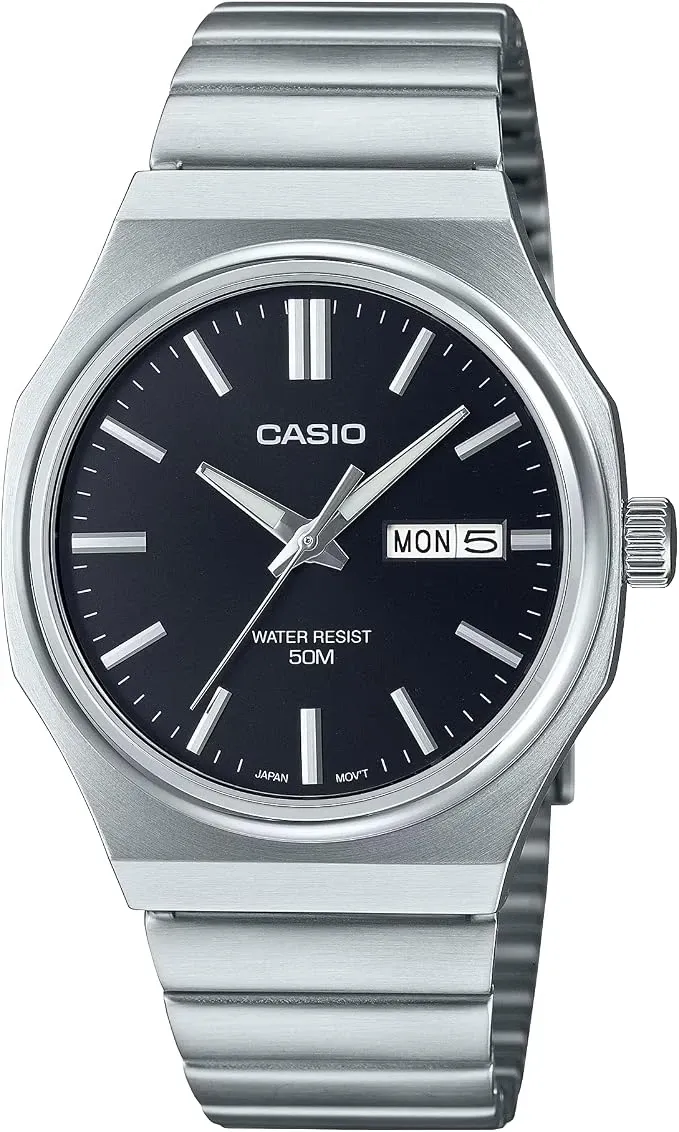 Casio Men 3-Hand Watch - Black / Silver | MTP-E735D-1AVDF