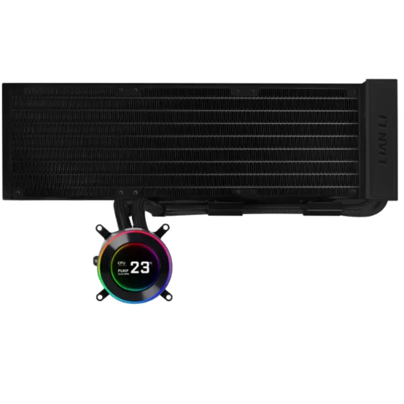 Lian Li HydroShift II LCD-C 360 Fanless Liquid CPU Cooler - Black | G89.GHS2LCD36B.00