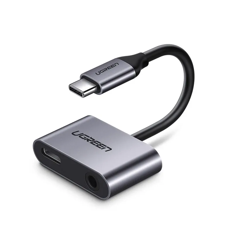 UGreen 2-in-1 USB C to 3.5mm Headphone and Charger Adapter | 60164 (Doesn't Support iPhone)