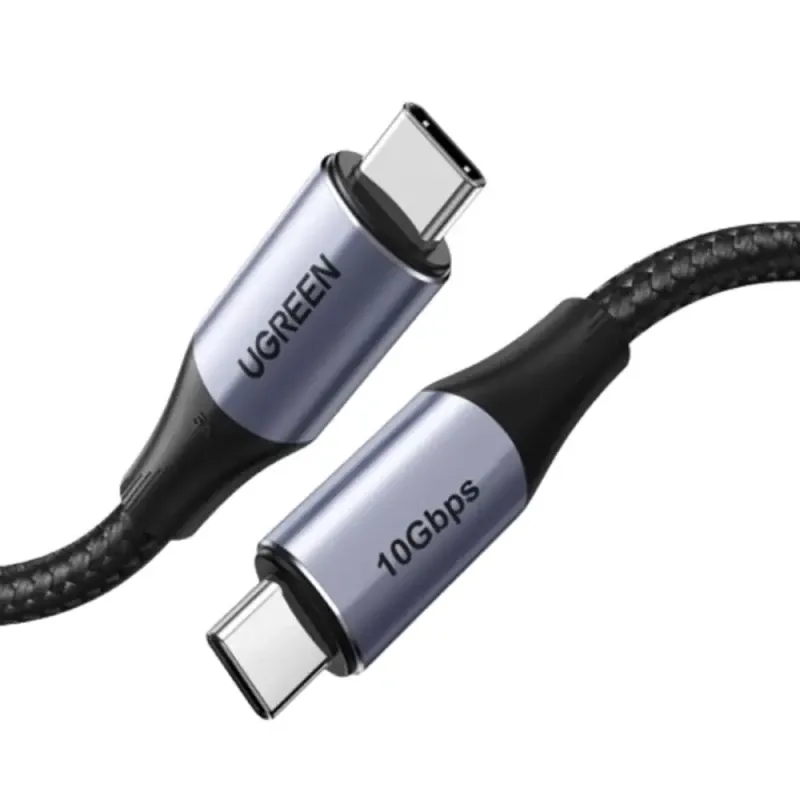 UGREEN US355 — USB-C 3.1 Gen2 Male to Male Cable | 5A 240W | 10Gbps | 4K@60Hz | Nylon Braided | 1M | 80150