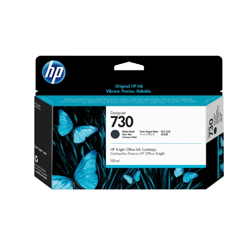HP 730 130-ml Original DesignJet Ink Cartridge - Matte Black | P2V65A