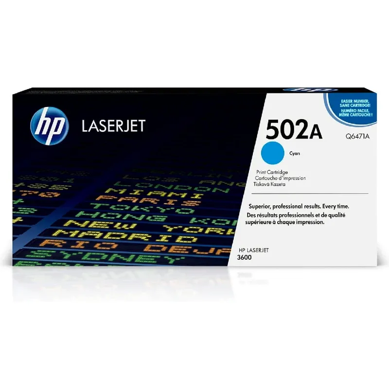 HP 502A Original LaserJet Toner Cartridge - Cyan | Q6471A
