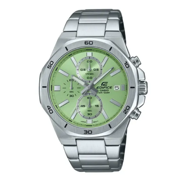 Casio Edifice Men Chronograph Watch - Silver Green | EFV-640D-3AVUDF