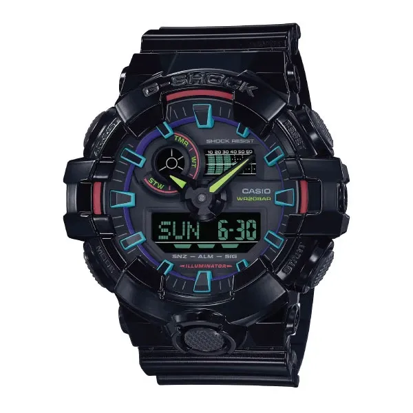 Casio G-SHOCK Casual Men Analog-Digital Watch - Black | GA-700RGB-1ADR