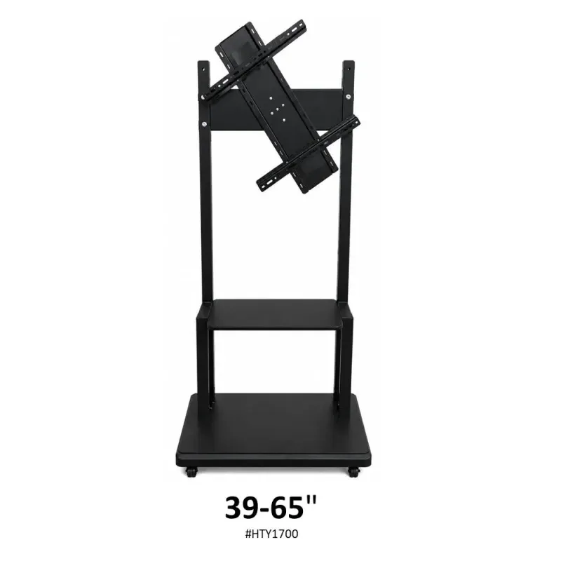 Heavy Duty Mobile TV Cart with 360° Rotation for 39″ to 65″ Screens | HT-Y1700