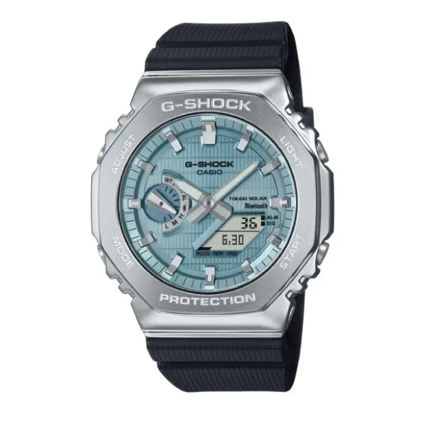 Casio G-SHOCK G-STEEL Bluetooth Solar Men Watch - Black & Blue | GBM-2100A-1A2DR