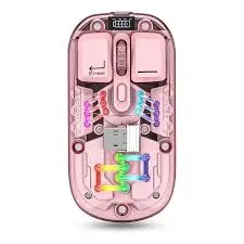 Coteci Magic Crystal IV Dual Mode Mouse - Pink
