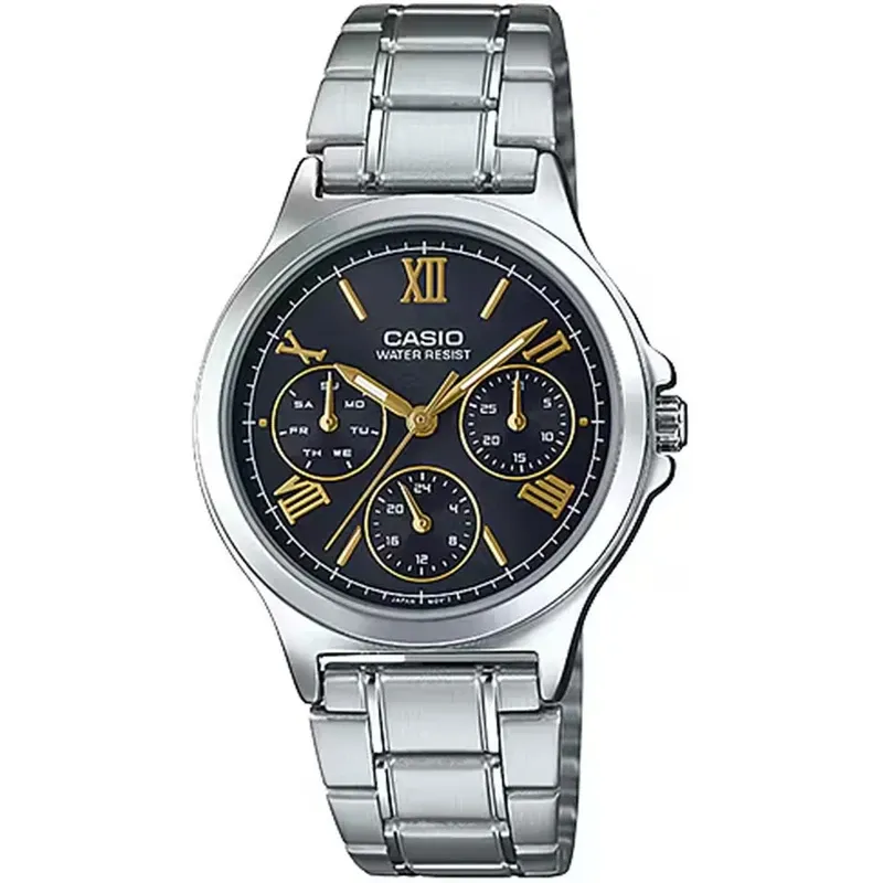 Casio Women Analog Watch - Black / Silver | LTP-V300D-1A2UDF