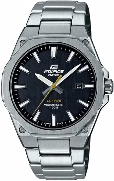 Casio Edifice SLIM Men Analog Watch - Black Silver | EFR-S108D-1AVUDF