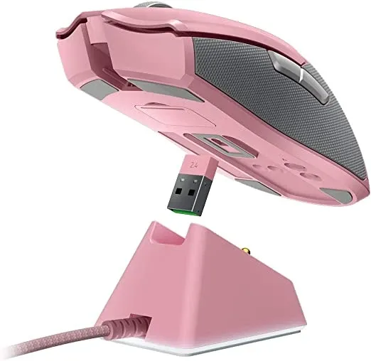 Razer Viper Ultimate Wireless Gaming Mouse with Charging Dock, Quartz Pink | RZ01-03050300-R3M1