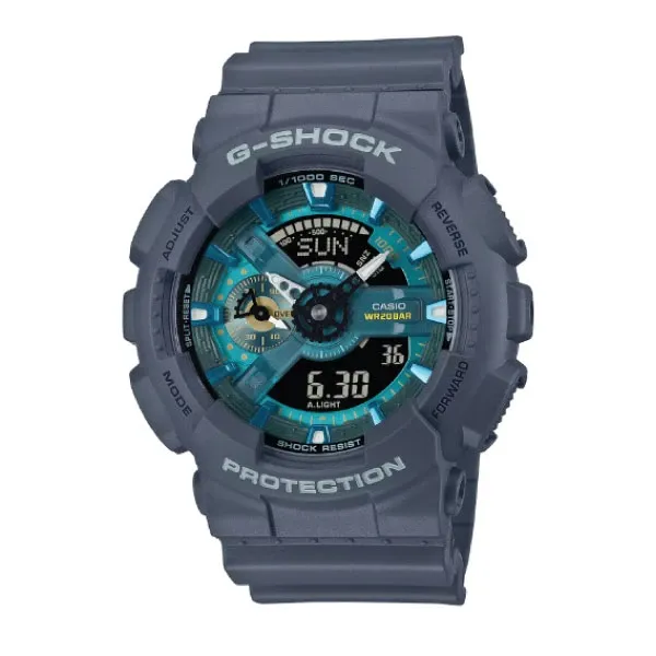 Casio G-SHOCK Analogue-Digital Men Watch - Grey & Navy Blue | GA-110AS-2ADR